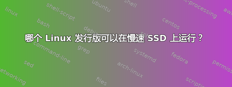 哪个 Linux 发行版可以在慢速 SSD 上运行？