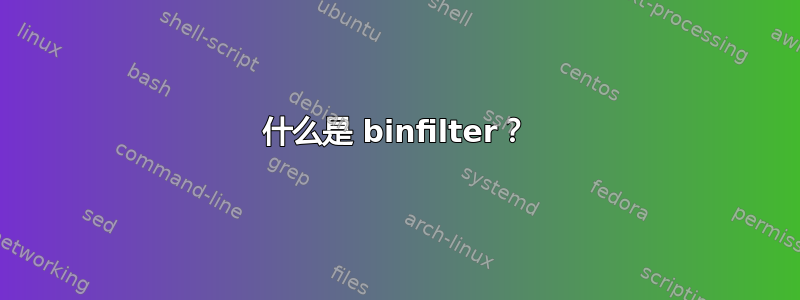 什么是 binfilter？