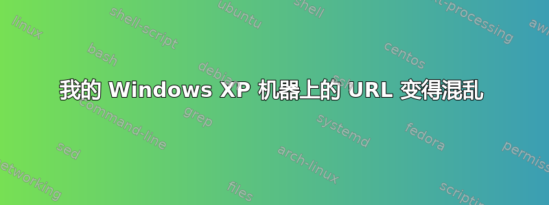 我的 Windows XP 机器上的 URL 变得混乱