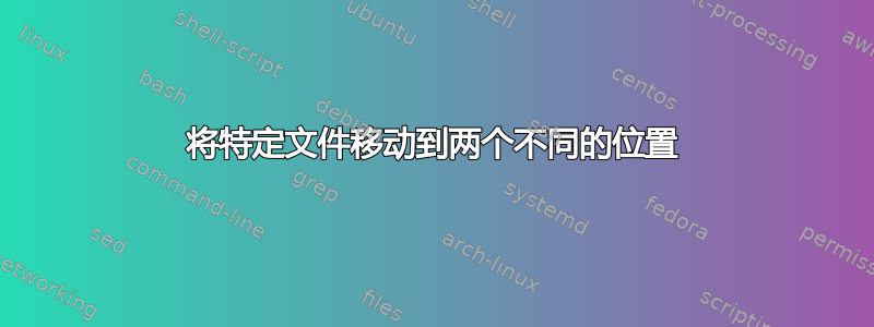 将特定文件移动到两个不同的位置