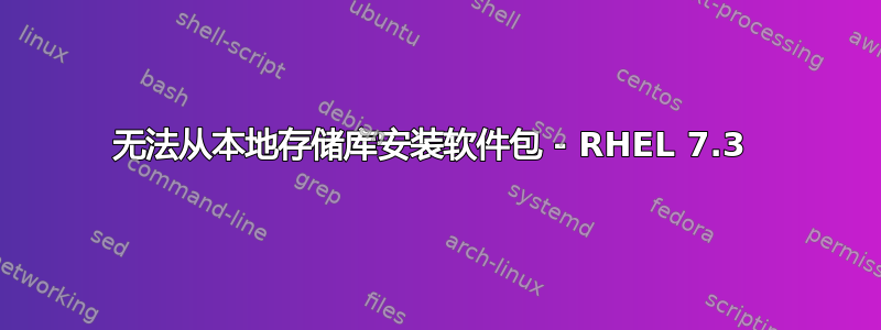 无法从本地存储库安装软件包 - RHEL 7.3 