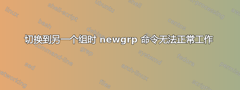 切换到另一个组时 newgrp 命令无法正常工作