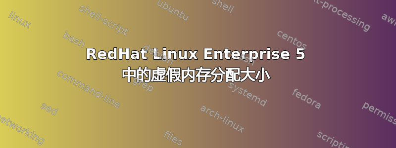 RedHat Linux Enterprise 5 中的虚假内存分配大小