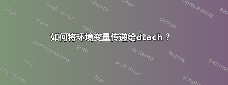 如何将环境变量传递给dtach？ 