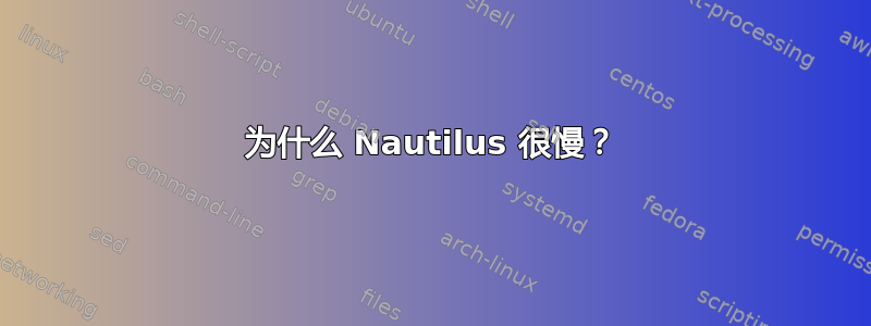 为什么 Nautilus 很慢？