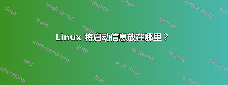 Linux 将启动信息放在哪里？