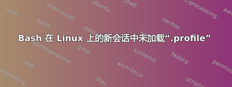 Bash 在 Linux 上的新会话中未加载“.profile”