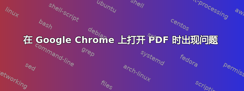 在 Google Chrome 上打开 PDF 时出现问题