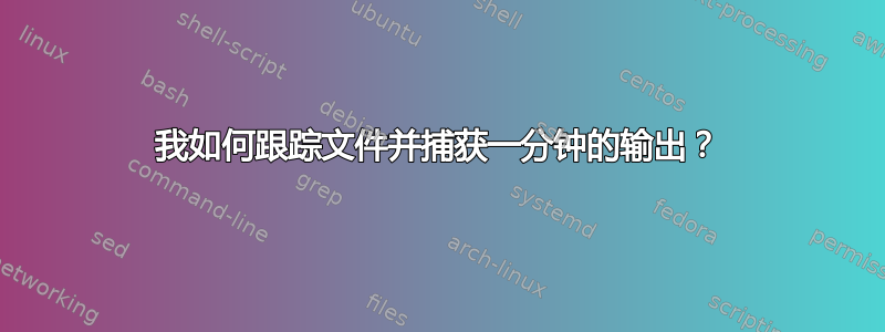 我如何跟踪文件并捕获一分钟的输出？