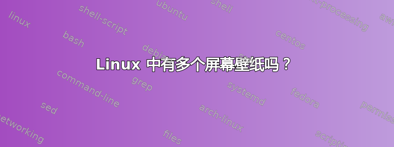 Linux 中有多个屏幕壁纸吗？