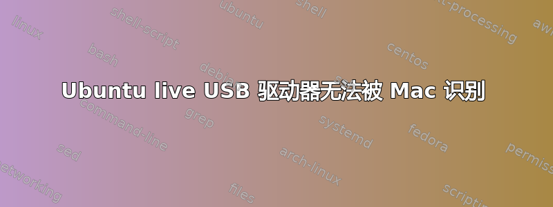 Ubuntu live USB 驱动器无法被 Mac 识别