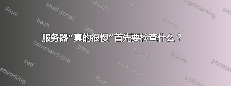 服务器“真的很慢”首先要检查什么？ 