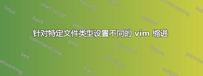 针对特定文件类型设置不同的 vim 缩进