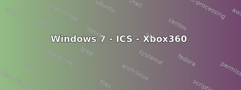 Windows 7 - ICS - Xbox360