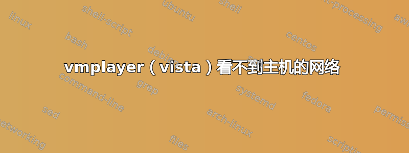 vmplayer（vista）看不到主机的网络