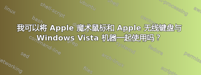 我可以将 Apple 魔术鼠标和 Apple 无线键盘与 Windows Vista 机器一起使用吗？