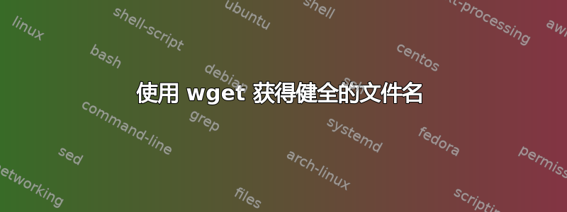 使用 wget 获得健全的文件名