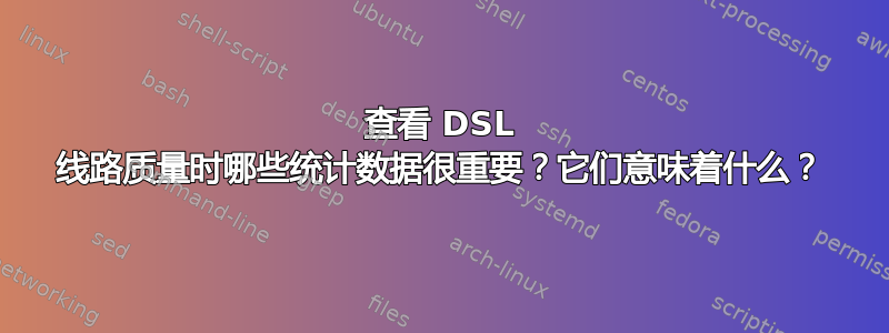 查看 DSL 线路质量时哪些统计数据很重要？它们意味着什么？