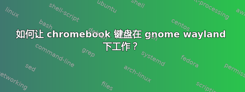 如何让 chromebook 键盘在 gnome wayland 下工作？