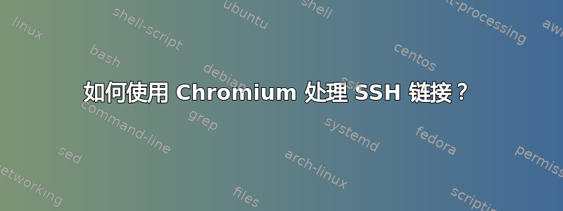 如何使用 Chromium 处理 SSH 链接？