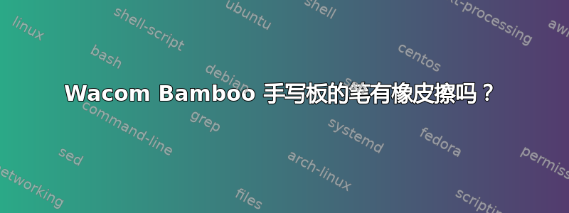 Wacom Bamboo 手写板的笔有橡皮擦吗？