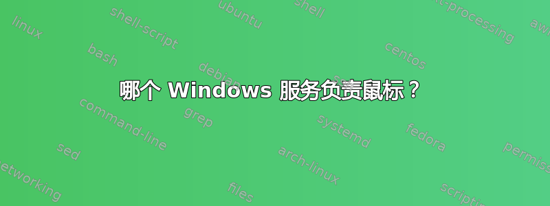 哪个 Windows 服务负责鼠标？