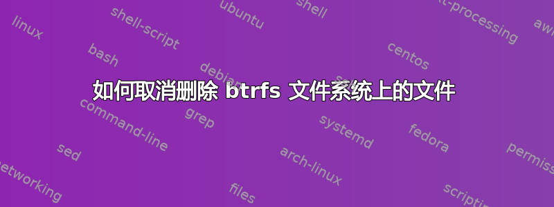 如何取消删除 btrfs 文件系统上的文件