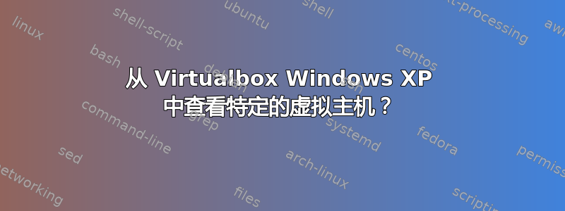 从 Virtualbox Windows XP 中查看特定的虚拟主机？