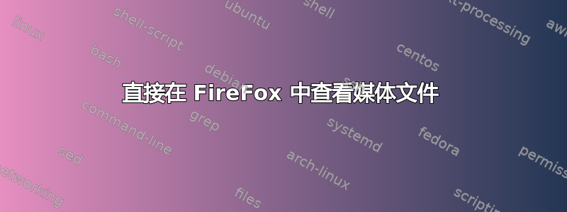 直接在 FireFox 中查看媒体文件