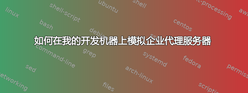 如何在我的开发机器上模拟企业代理服务器