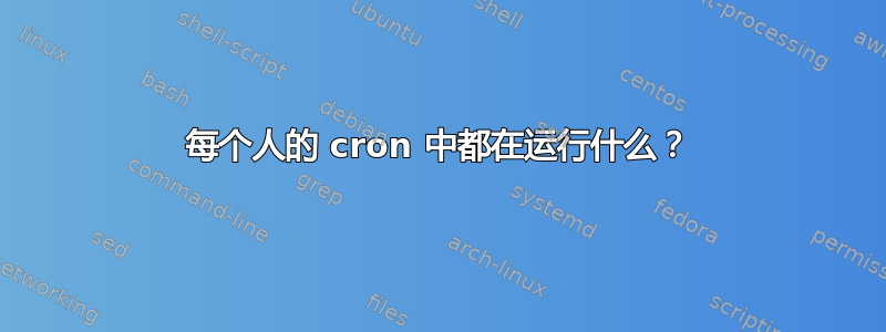 每个人的 cron 中都在运行什么？