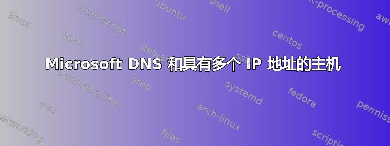 Microsoft DNS 和具有多个 IP 地址的主机