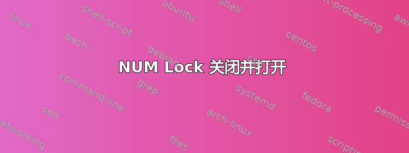 NUM Lock 关闭并打开