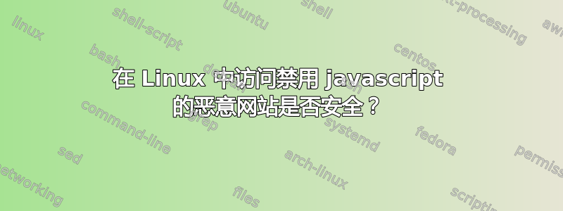 在 Linux 中访问禁用 javascript 的恶意网站是否安全？