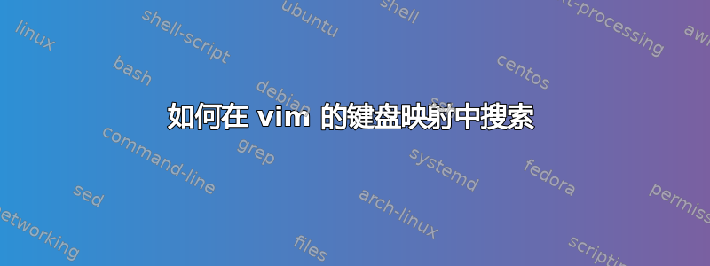 如何在 vim 的键盘映射中搜索