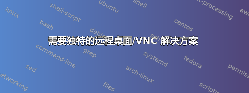 需要独特的远程桌面/VNC 解决方案