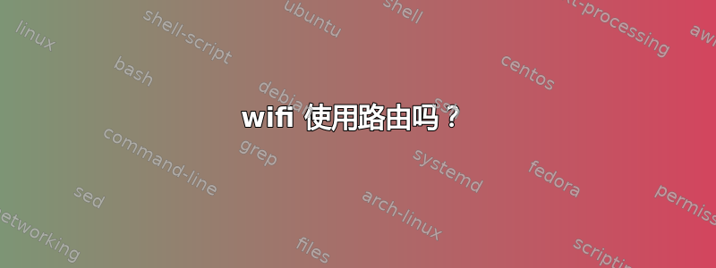 wifi 使用路由吗？