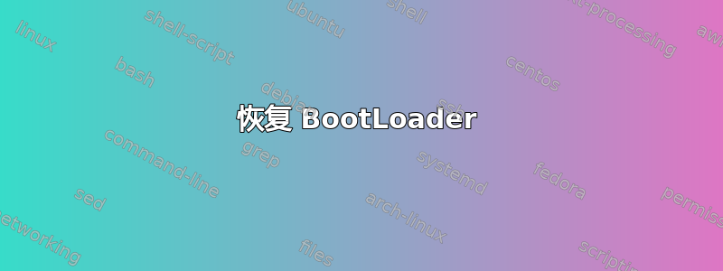 恢复 BootLoader