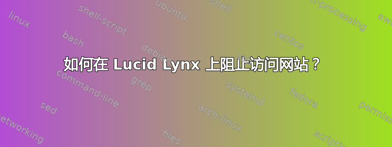 如何在 Lucid Lynx 上阻止访问网站？