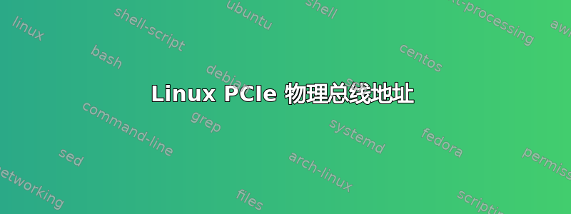 Linux PCIe 物理总线地址