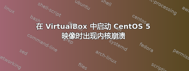 在 VirtualBox 中启动 CentOS 5 映像时出现内核崩溃