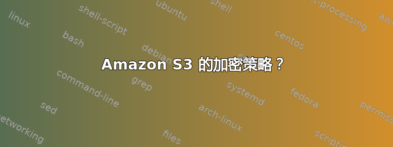 Amazon S3 的加密策略？