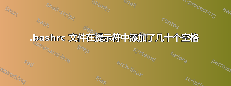 .bashrc 文件在提示符中添加了几十个空格