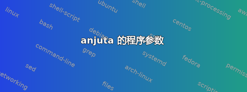 anjuta 的程序参数