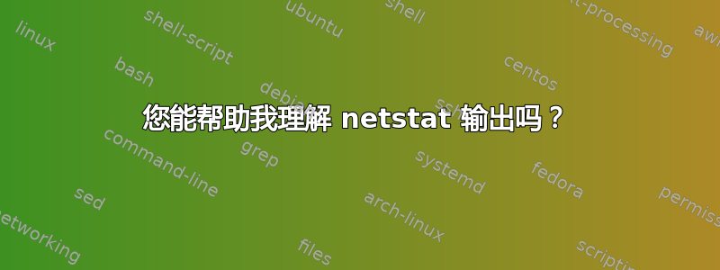 您能帮助我理解 netstat 输出吗？