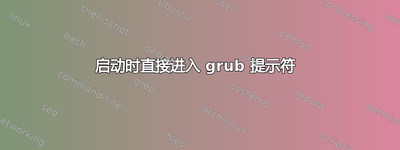 启动时直接进入 grub 提示符 