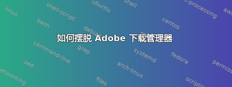 如何摆脱 Adob​​e 下载管理器