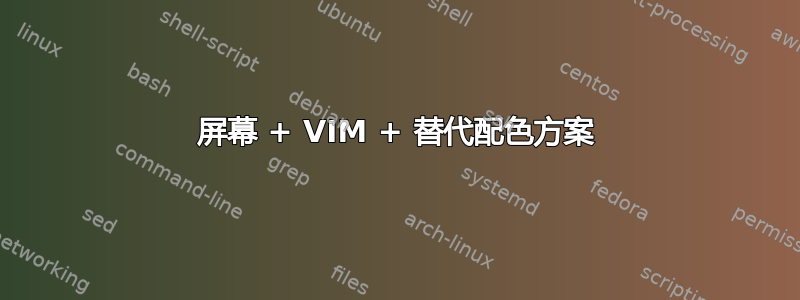 屏幕 + VIM + 替代配色方案