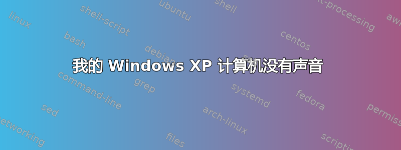 我的 Windows XP 计算机没有声音