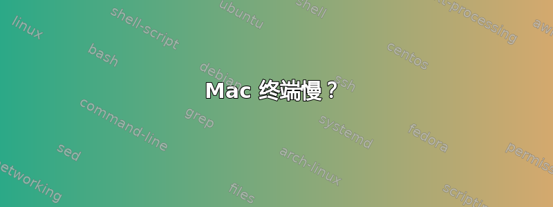 Mac 终端慢？